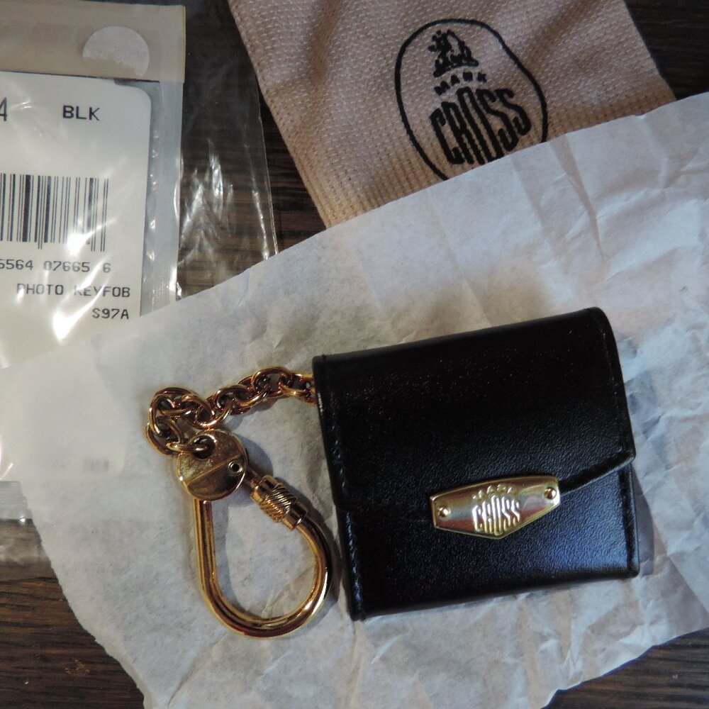 MARK CROSS Black Photo Keyfob Vintage New NIB